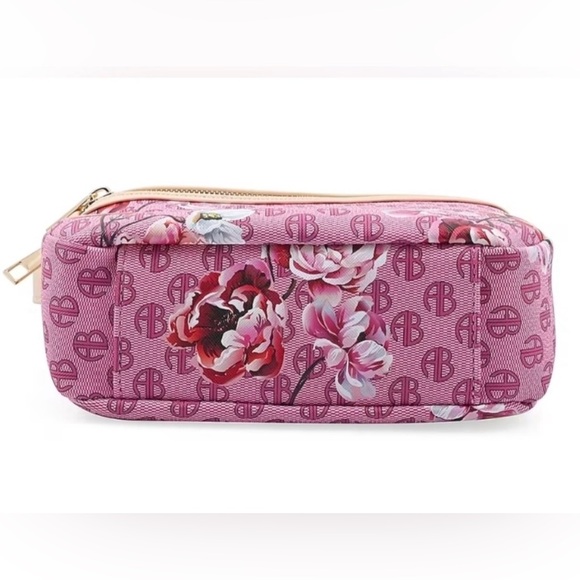 Alexis Bendel Floral Crossbody Bag in Monogrammed Pattern Pink. NWT - Picture 4 of 9